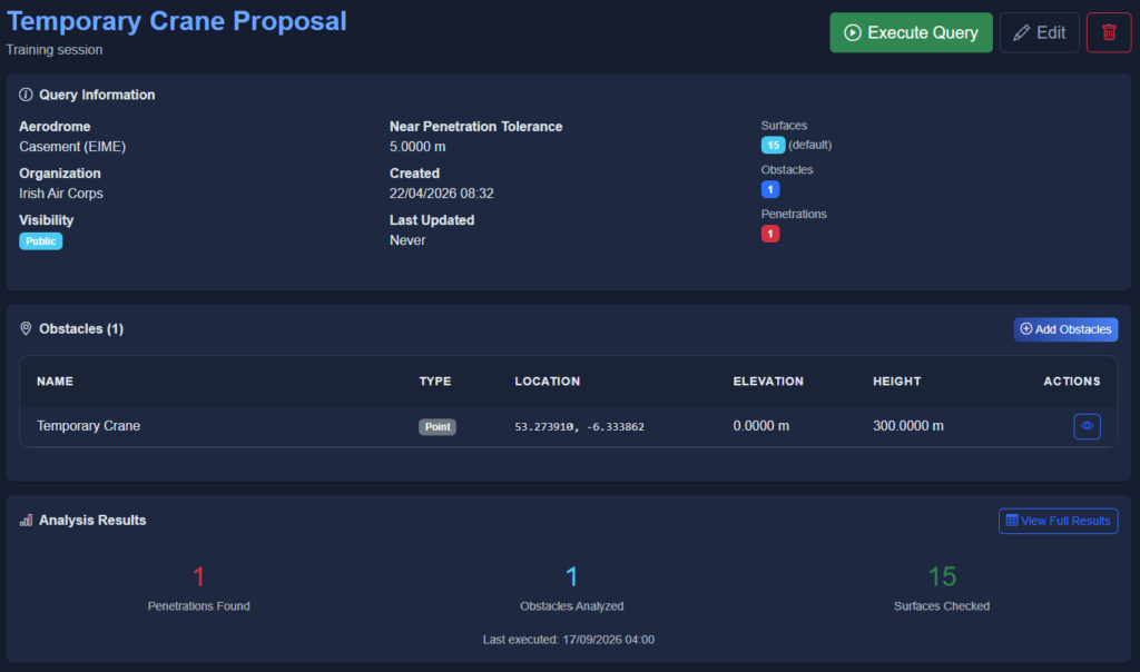 AeroSafeguard assessment data